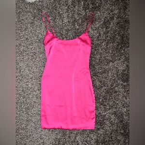 Pink silky oh Polly mini dress